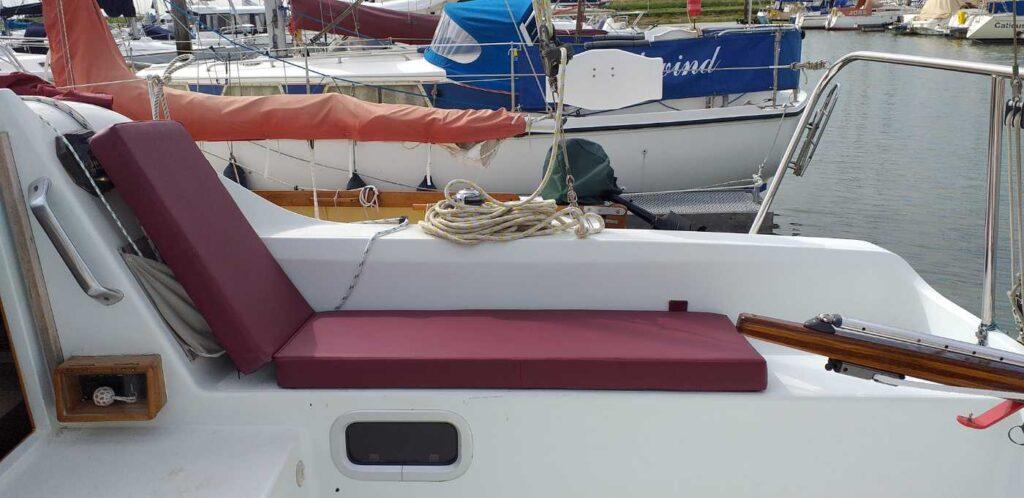 Hinged deck cushion